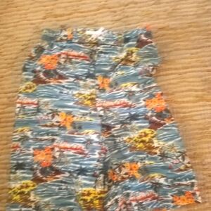 Penguin Kids Swim Trunks Board Shorts Geometric Multi Color Youth Large 14/16